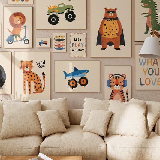 boys nursery wall art · safari nursery decor · woodland animal prints
instant download · digital download · printable wall art
gallery wall · toddler room · playroom decor · baby shower gift
kids bedroom decor · alphabet letter prints · monster truck