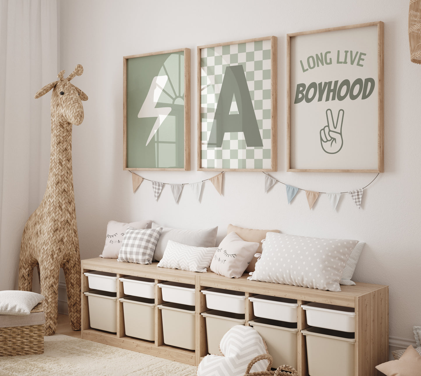 50 Boys Nursery Wall Art Bundle | Retro Whimsical Boy Aesthetic | Rad Little Dude, Smile & Checkered Groovy Prints | Instant Download | Suartprintstudio