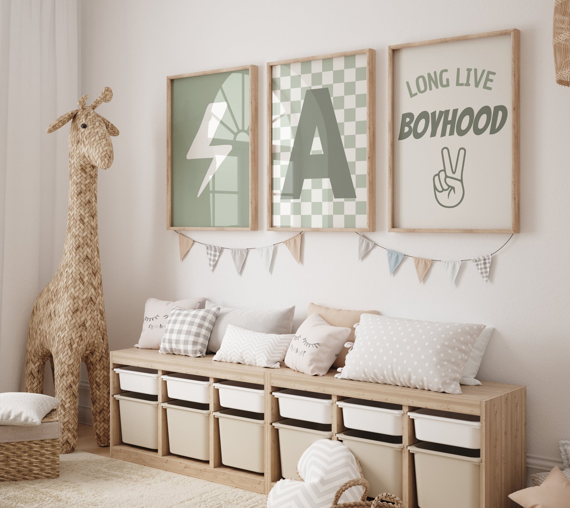 50 Boys Nursery Wall Art Bundle | Retro Whimsical Boy Aesthetic | Rad Little Dude, Smile & Checkered Groovy Prints | Instant Download | Suartprintstudio