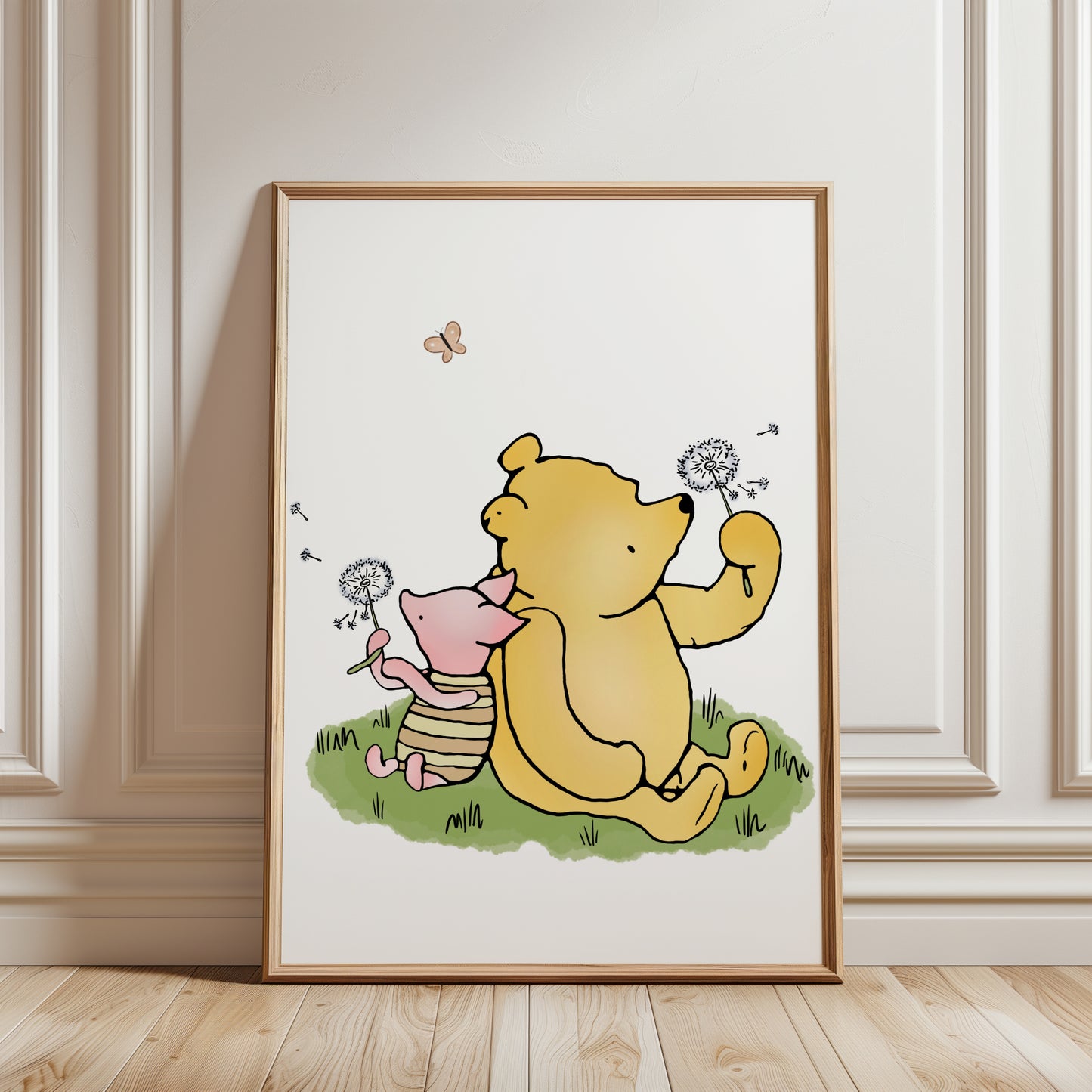 Set of 3 Personalized Nursery Name Sign Wall Art Prints | Winnie the Pooh Nursery Decor | Kids Room decor| Custom digital download