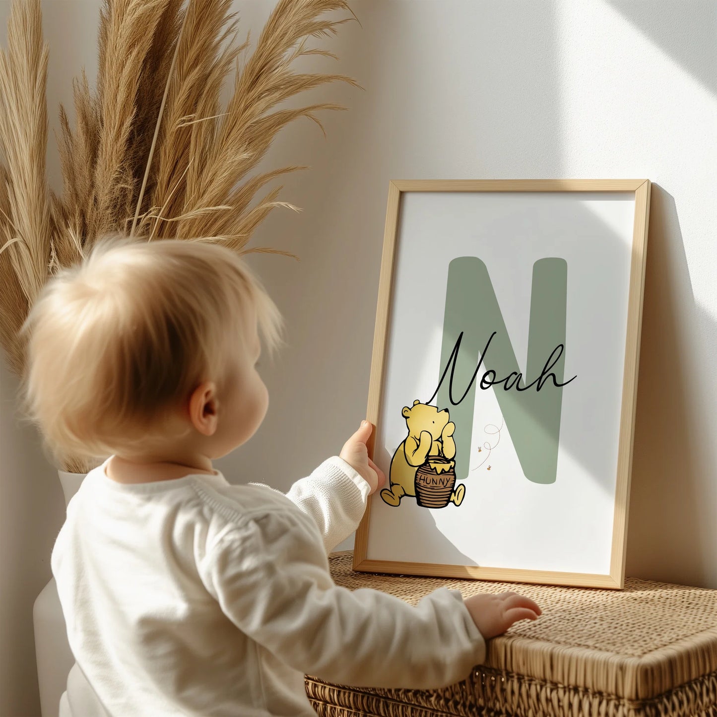 Personalized Winnie the Pooh Name Print | Nursery wall art | Kids Room decor| digital download