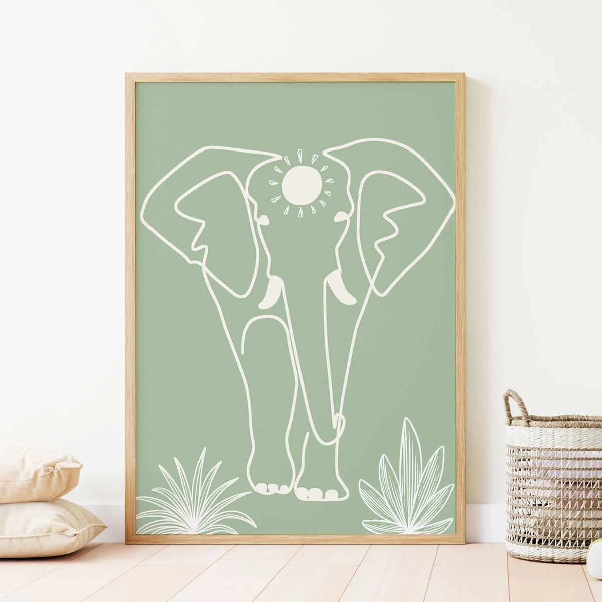 Boho Safari Animals Nursery Wall Art Prints: Line Art, Nursery decor,Minimalist  (Digital Download)