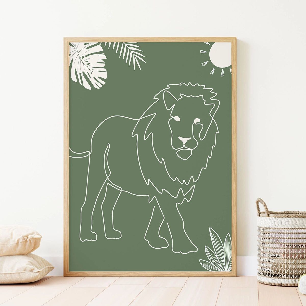 Boho Safari Animals Nursery Wall Art Prints: Line Art, Nursery decor,Minimalist  (Digital Download)