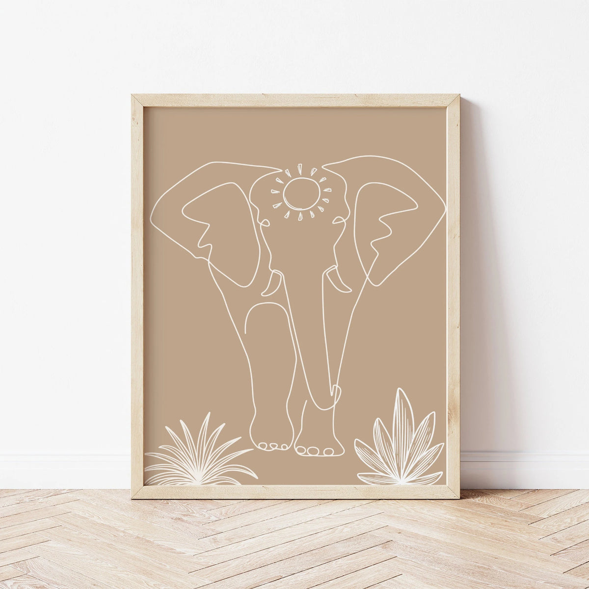 Safari Animals Nursery Wall Art Prints: Lion, Elephant, Giraffe, Boho Nursery decor (Digital Download)