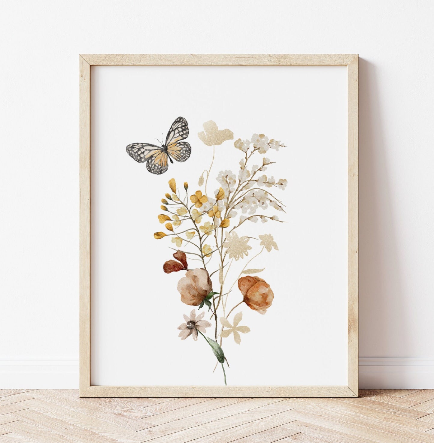 Boho Wildflowers Nursery Wall Art Prints Set Of 3 | In a Field of Roses She is a Wildflower | Girl Nursery Decor | Digital Download