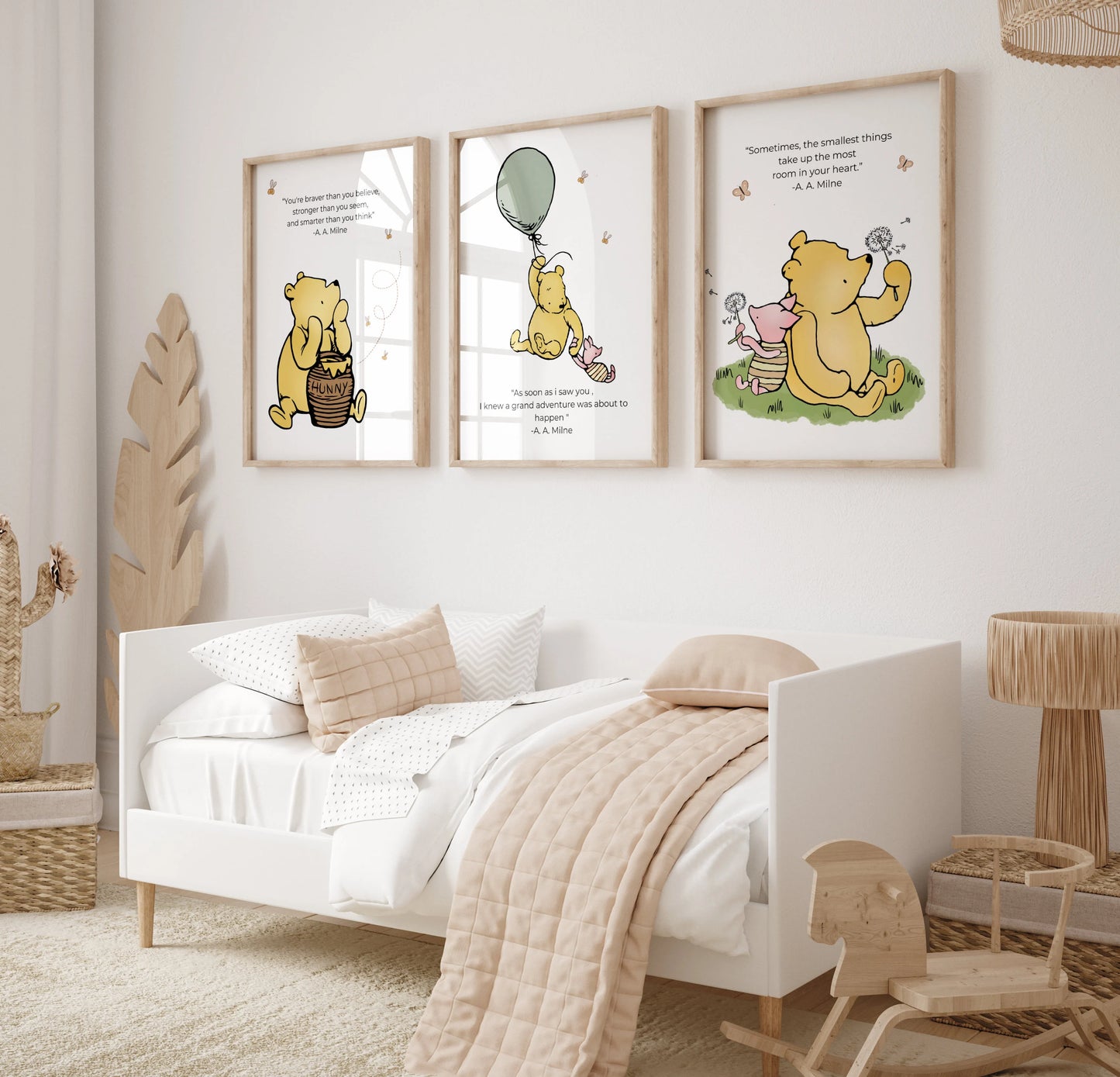 Classic Winnie the Pooh nursery decor printable quotes kids room wall art baby shower gift instant download Suartprintstudio