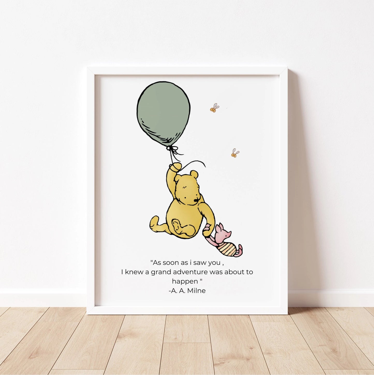 Classic Winnie the Pooh nursery decor printable quotes kids room wall art baby shower gift instant download Suartprintstudio