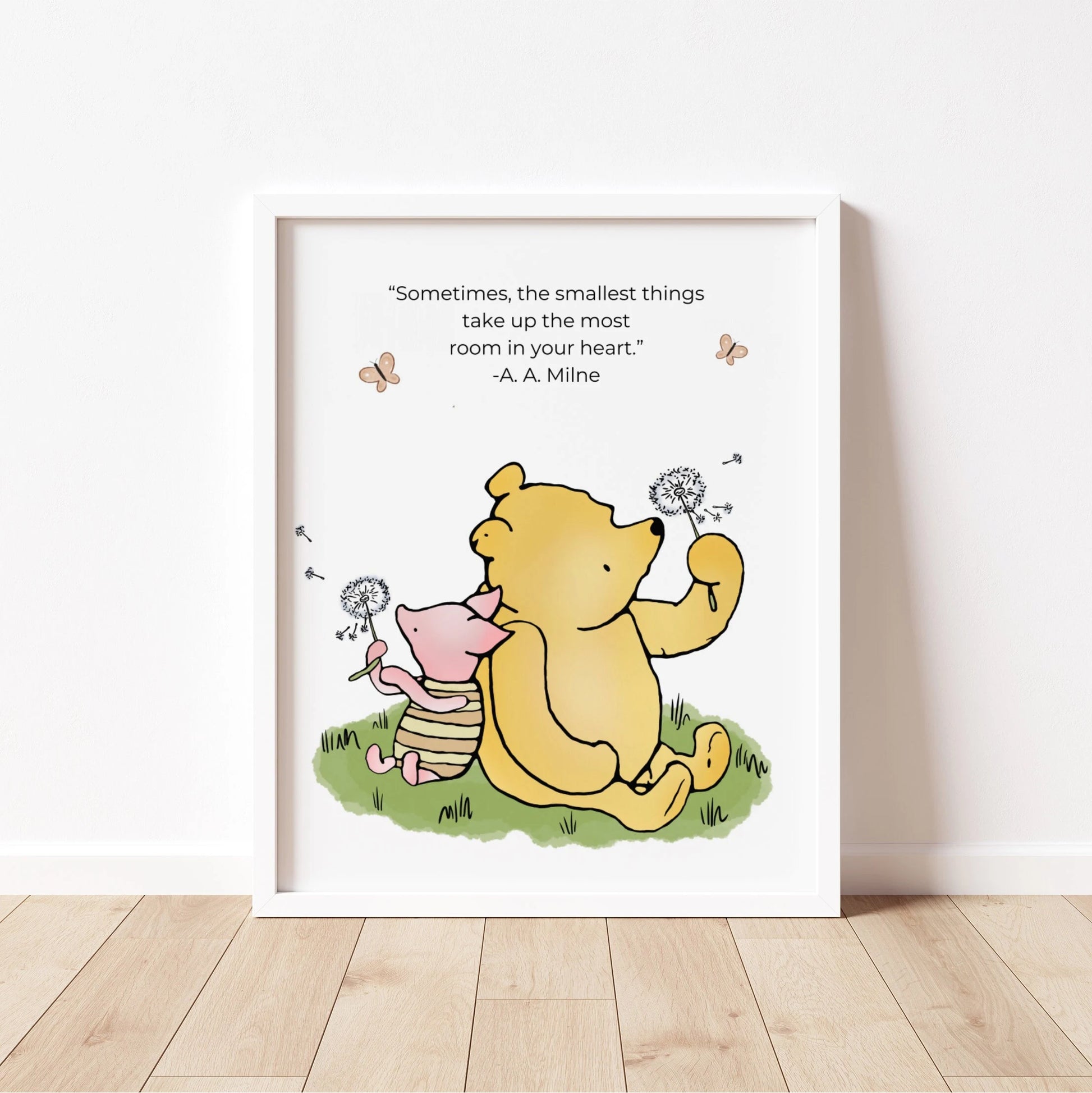 Classic Winnie the Pooh nursery decor printable quotes kids room wall art baby shower gift instant download Suartprintstudio