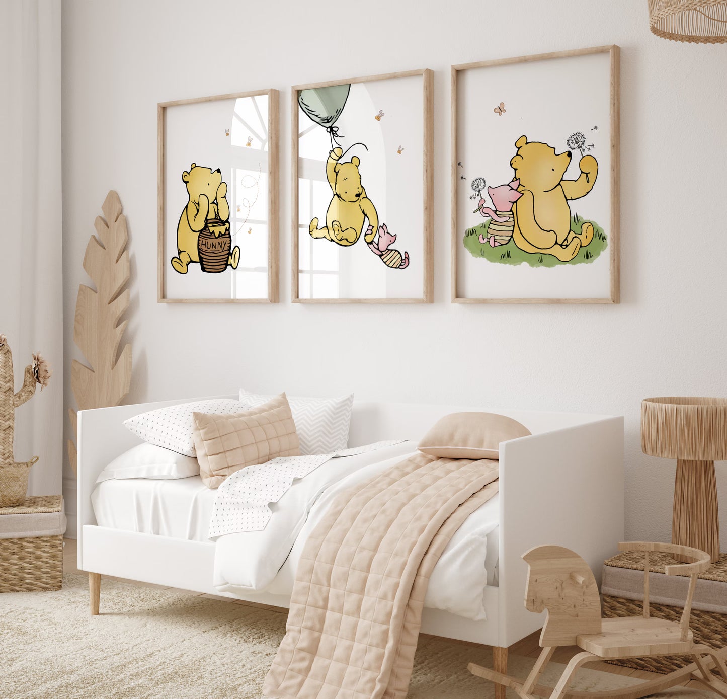 Winnie the Pooh Nursery Prints Set | Classic Baby Wall Art | Nursery & Playroom Decor | Digital Download