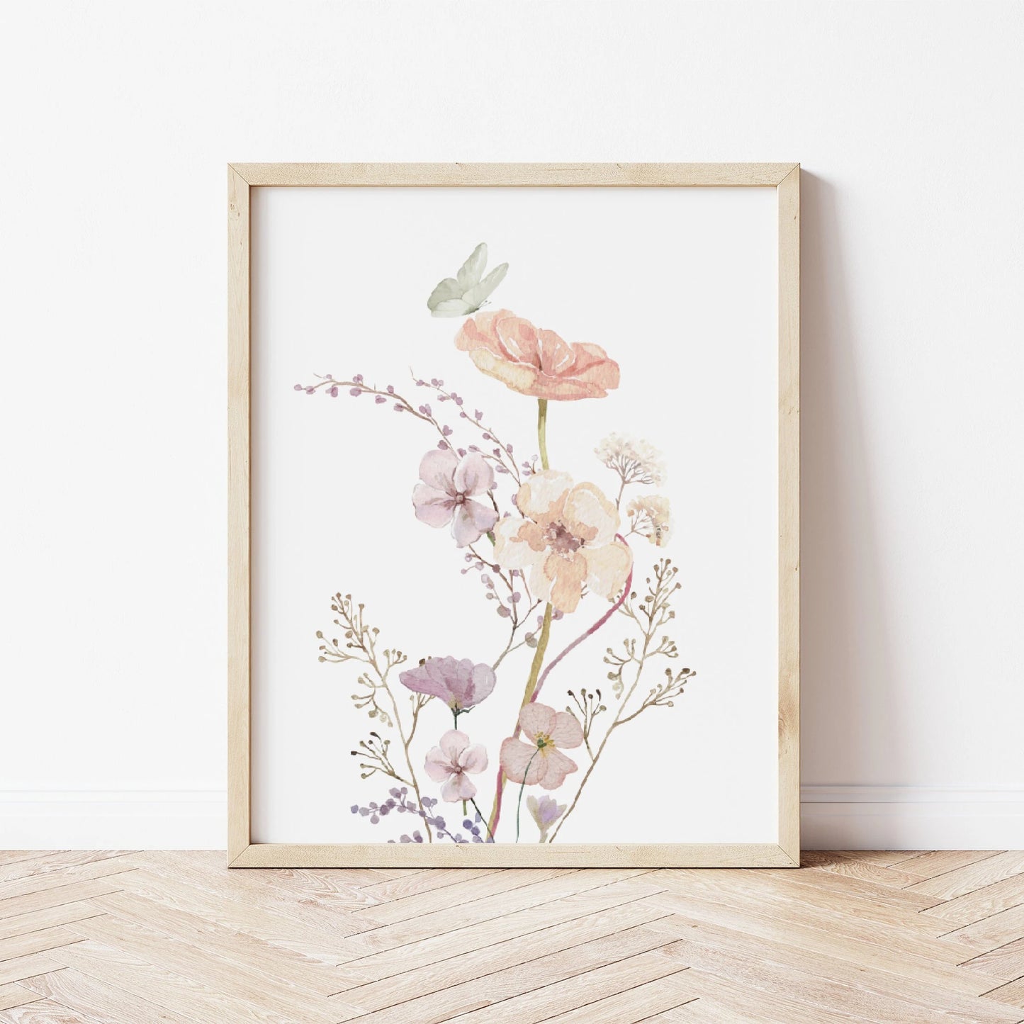Wildflowers Nursery Wall Art Prints Set Of 3 | In a Field of Roses She is a Wldflower | Boho, Girl Nursery Decor | Digital download Suartprintstudio