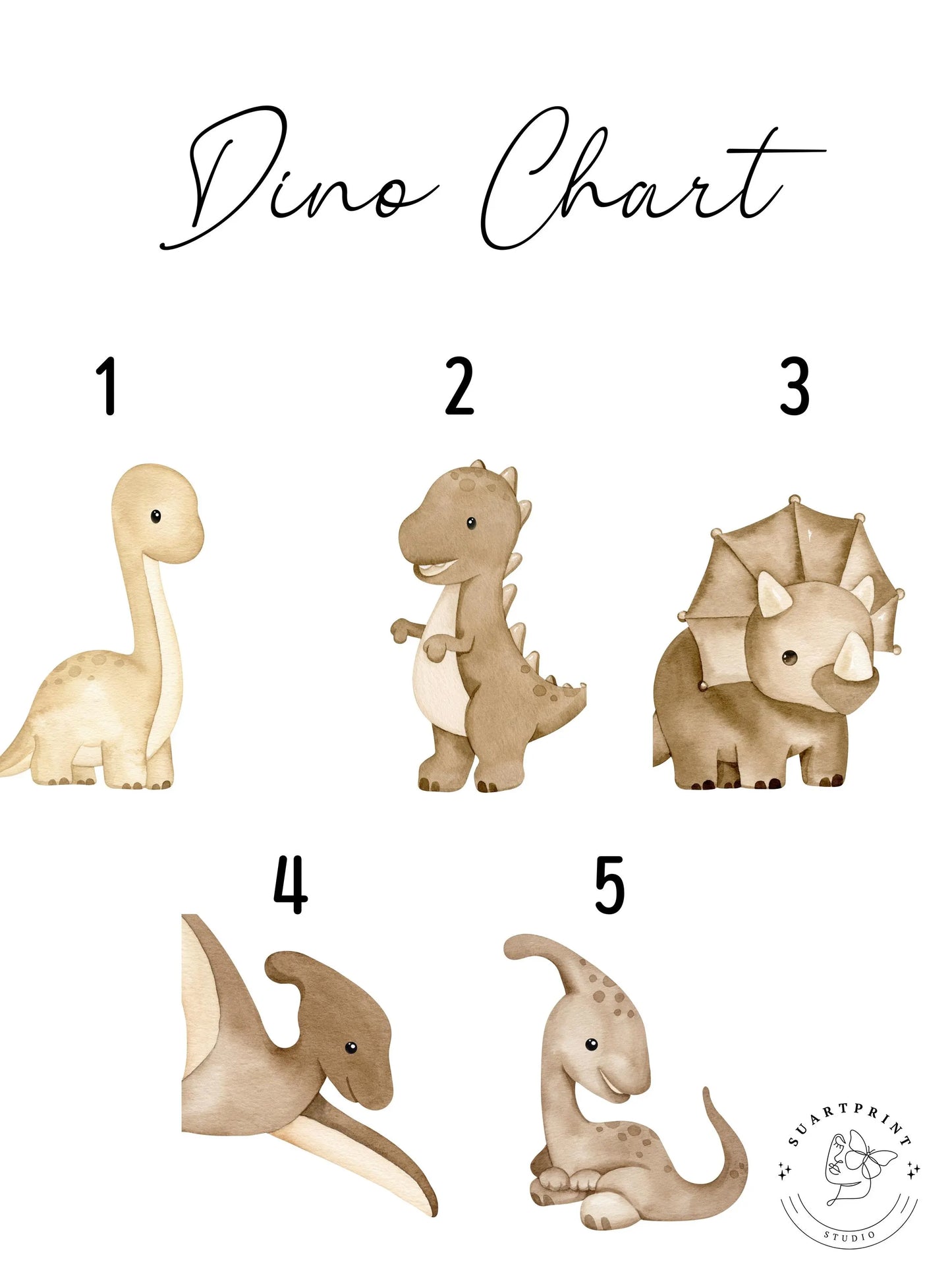 Personalized Dinosaur Nursery Wall Art Print Set | Baby Name Sign, Dino Prints for Nursery & Playroom decor (Digital Download)