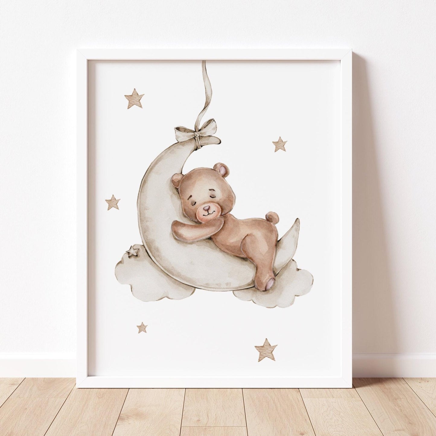Teddy Bear Nursery Wall Art Prints —  Neutral Nursery Decor (Instant Download) Suartprintstudio
