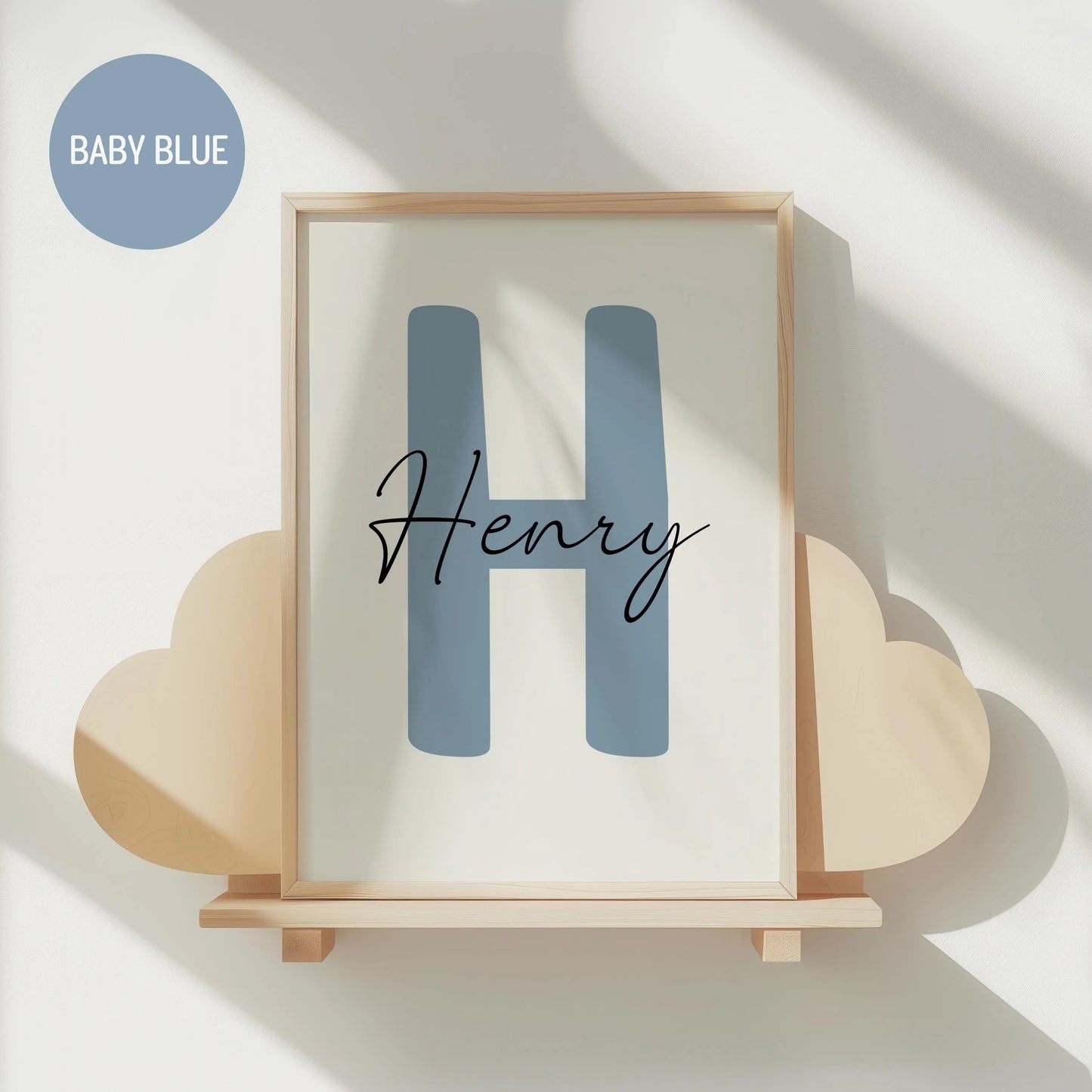 Personalised nursery name sign baby girl boy room, kids room name sign custom print nursery decor | SuArtPrintStudio
