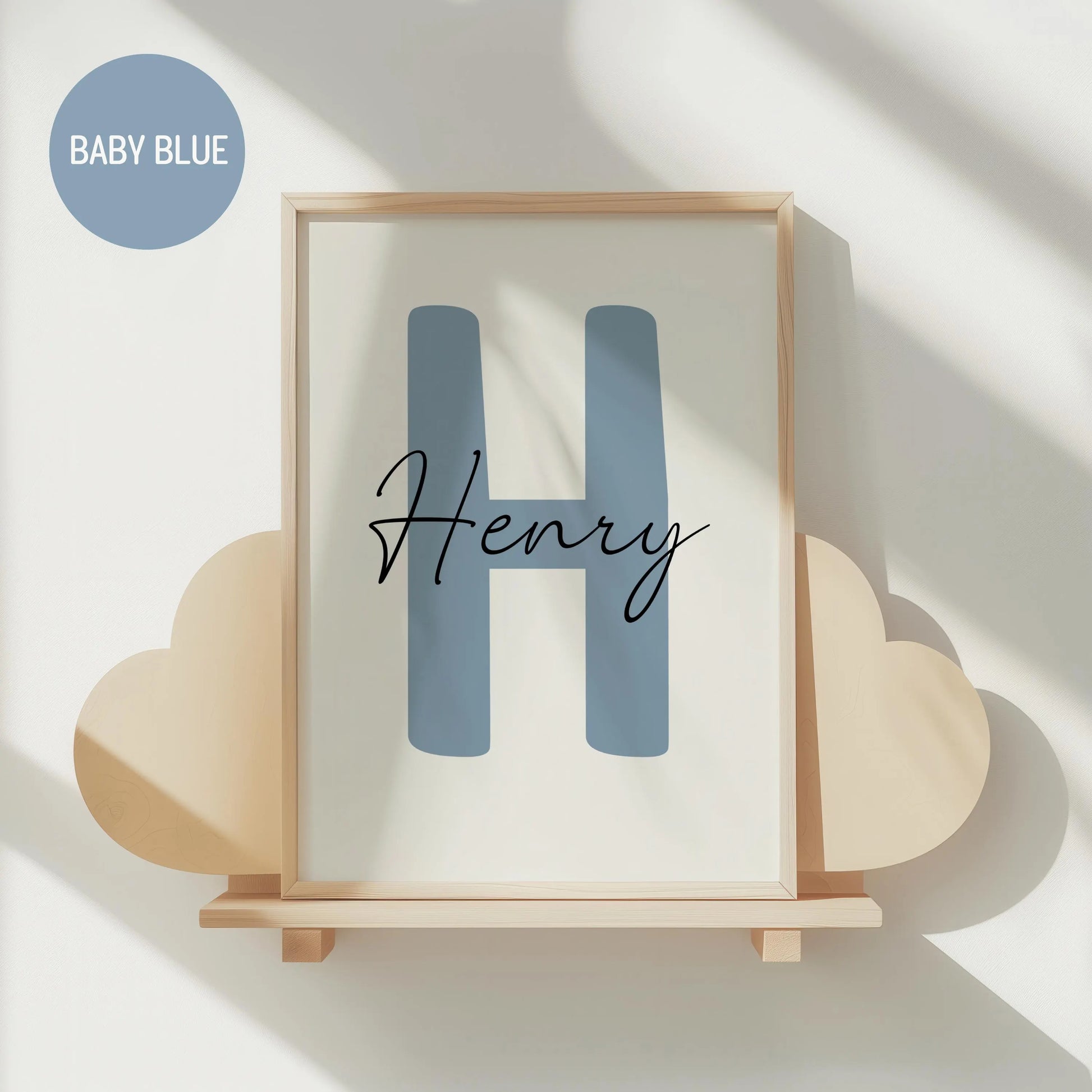 Personalised nursery name sign baby girl boy room, kids room name sign custom print nursery decor | SuArtPrintStudio