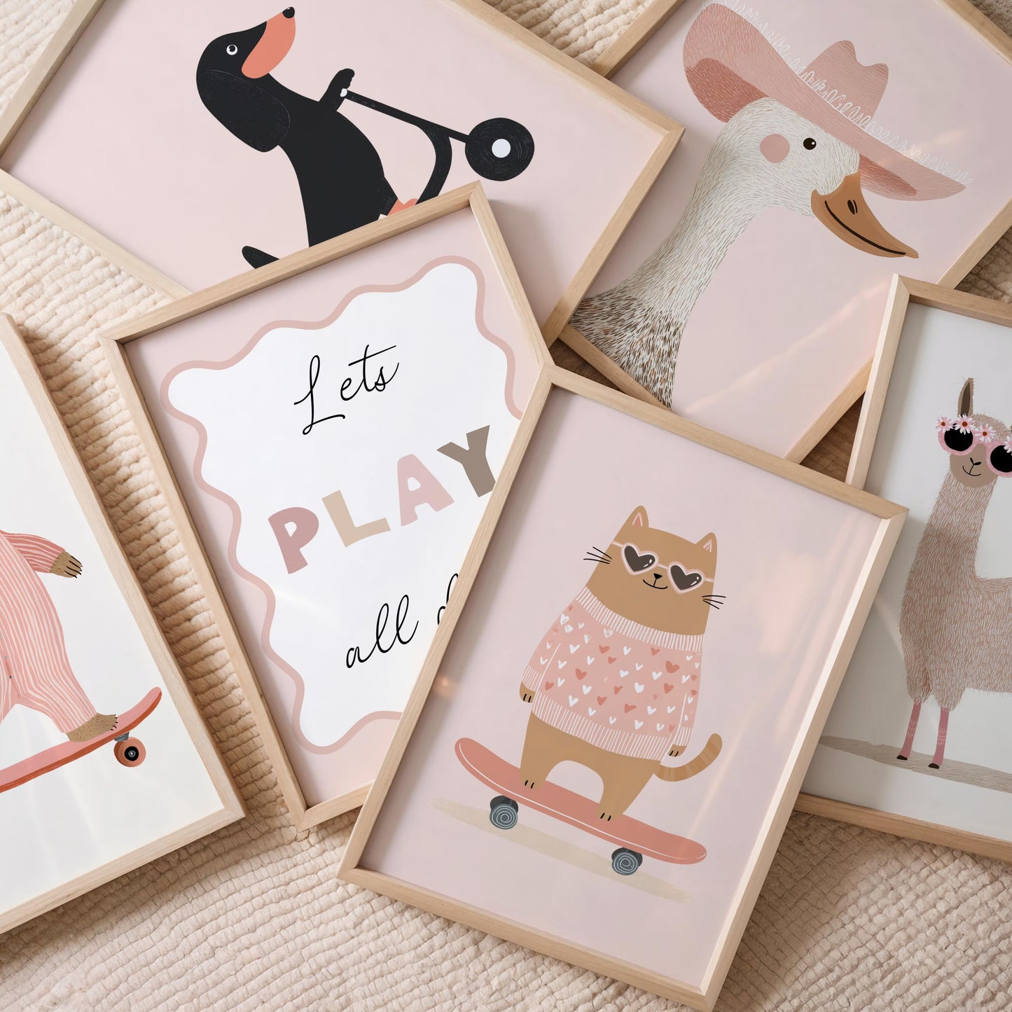 70+ Baby Girl Nursery Wall Art Prints bundle - Pink Nursery Decor & Girls Room Prints | SuArtPrintStudio