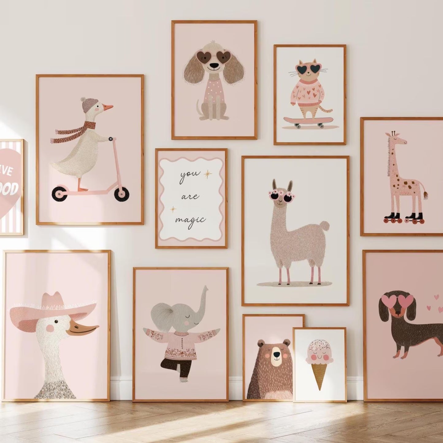 Baby Girl Nursery Wall Art - Kids Room Prints & Playroom Decor instant download | SuArtPrintStudio