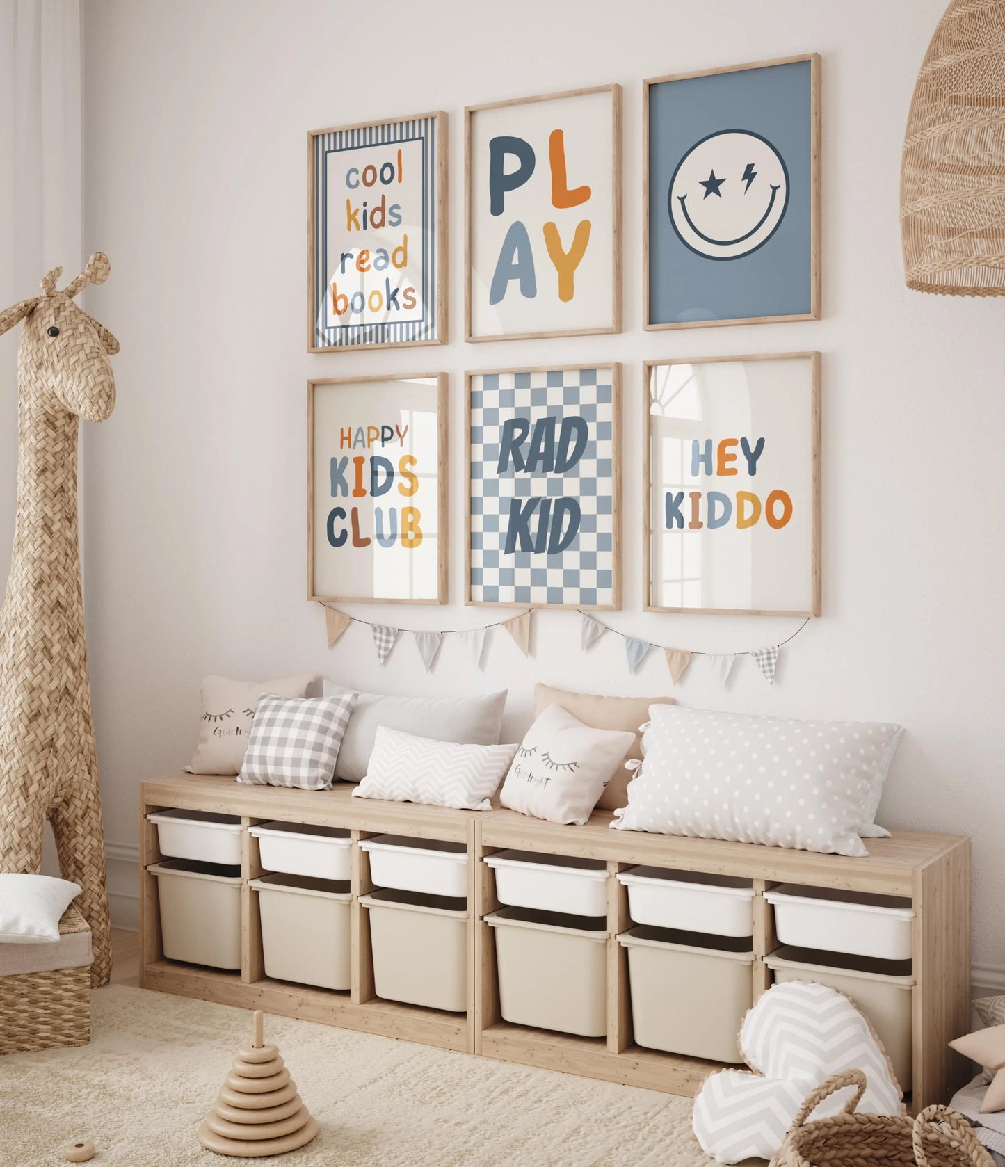 50+ Boys Nursery Wall Art Prints | Long Live Boyhood, Checkered, Smiley Face, Groovy | Baby Boy & Kids Room Decor | Printable Bundle | Instant Download