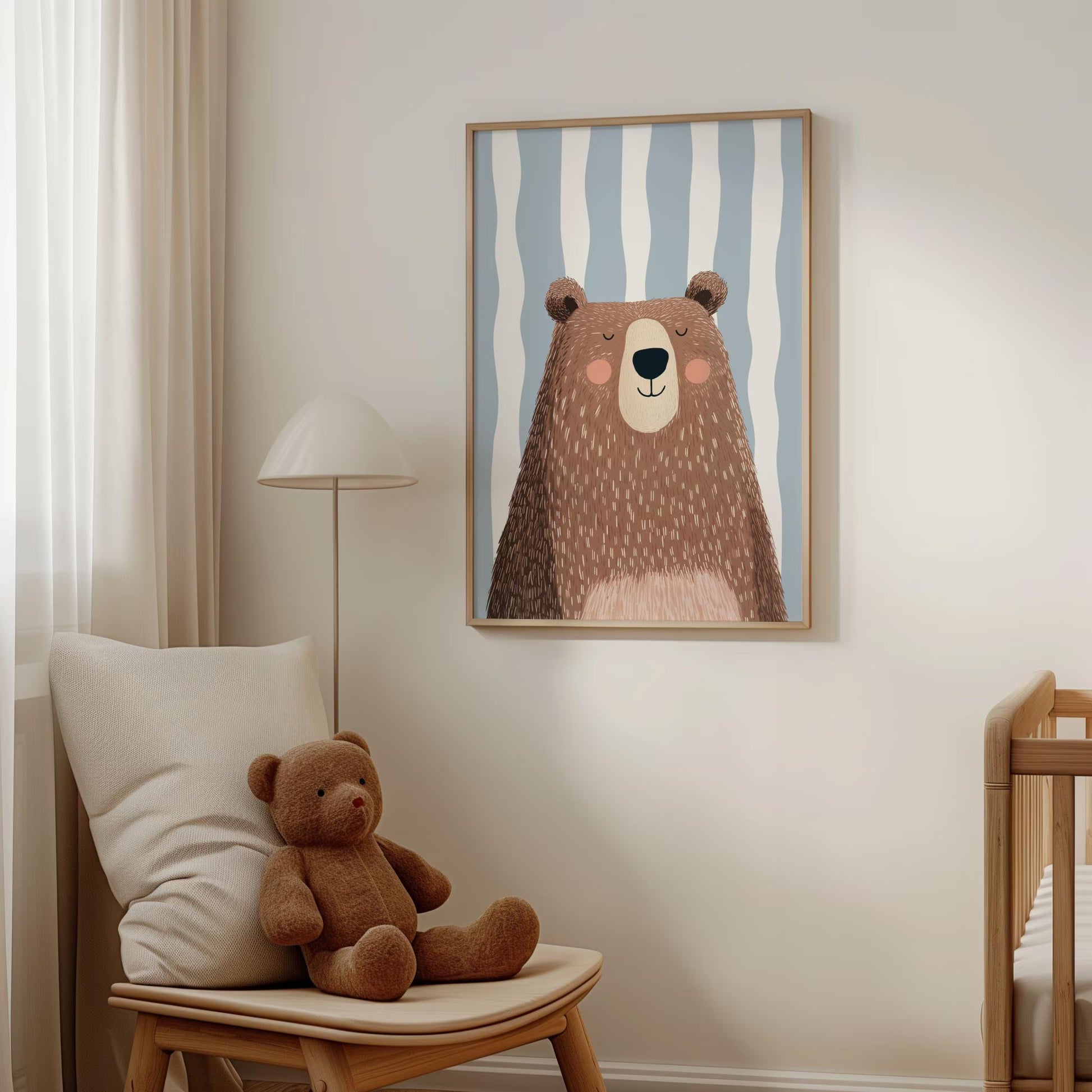Whimsical Nursery Wall Art designed to elevate your kids room decor or playroom wall art with charming animal wall art and playful details. This gallery wall set includes baby room prints and kids room prints in a unique retro nursery style, perfect for a baby boy nursery or stylish boys room decor. Delivered as digital wall art, it’s an ideal baby shower gift — easy to download, print, and transform any space with warmth and creativity. Suartprintstudio