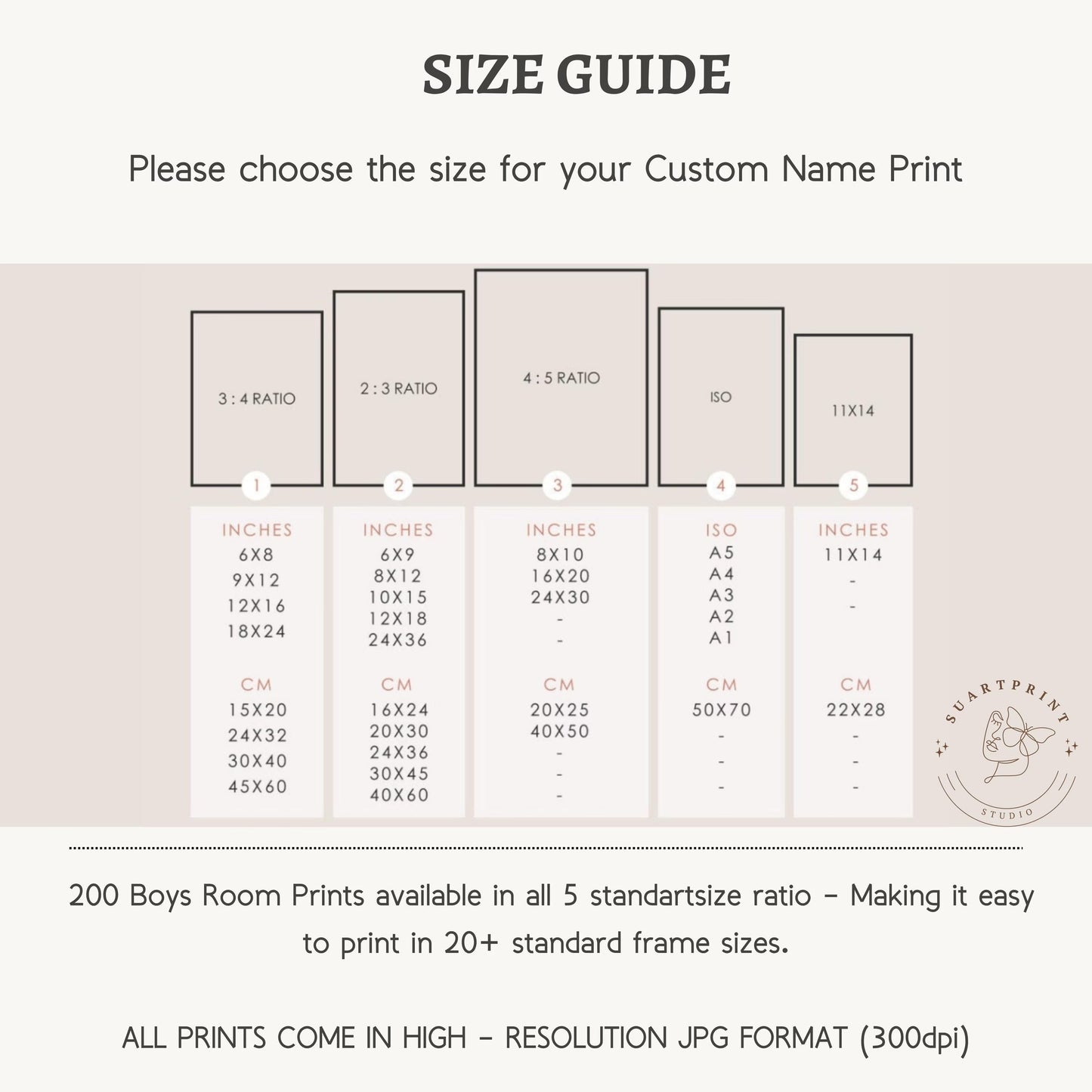 200 Boys Room Prints + Custom Name Sign Print | Nursery & Playroom Wall Art | Digital Download