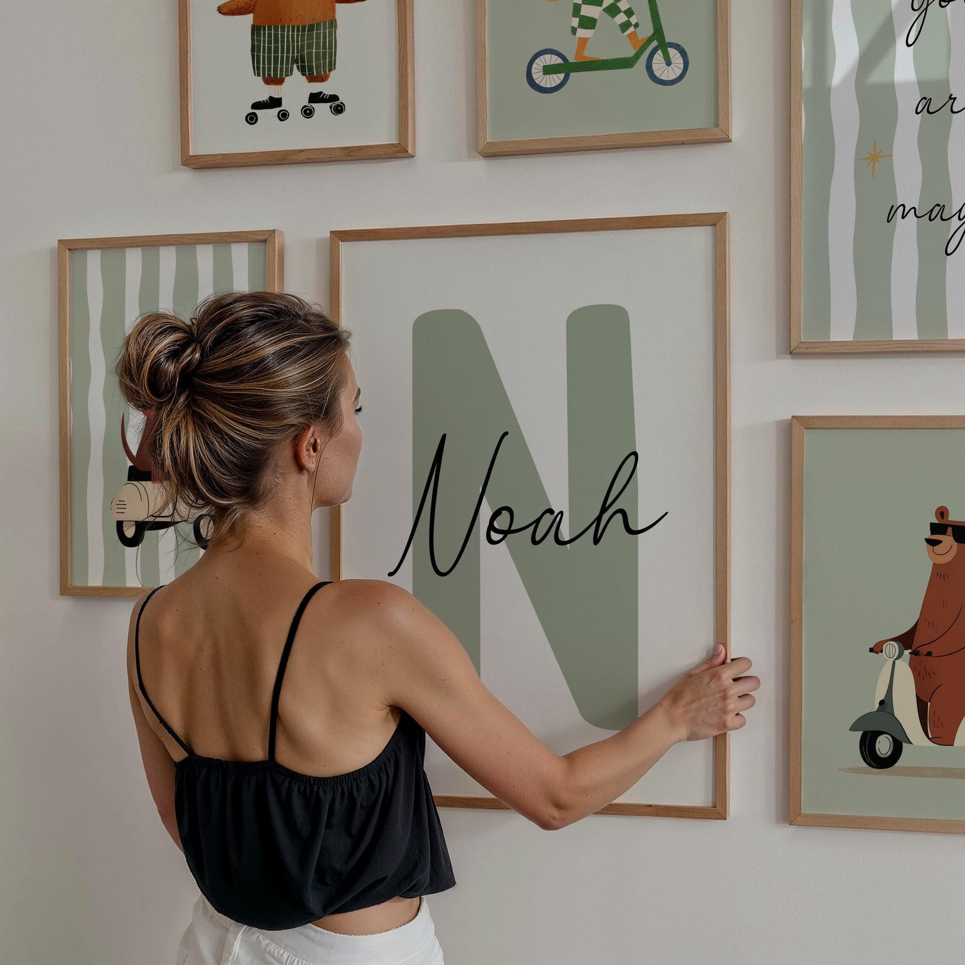 200 Boys Room Prints + Custom Name Sign Print | Nursery & Playroom Wall Art | Digital Download