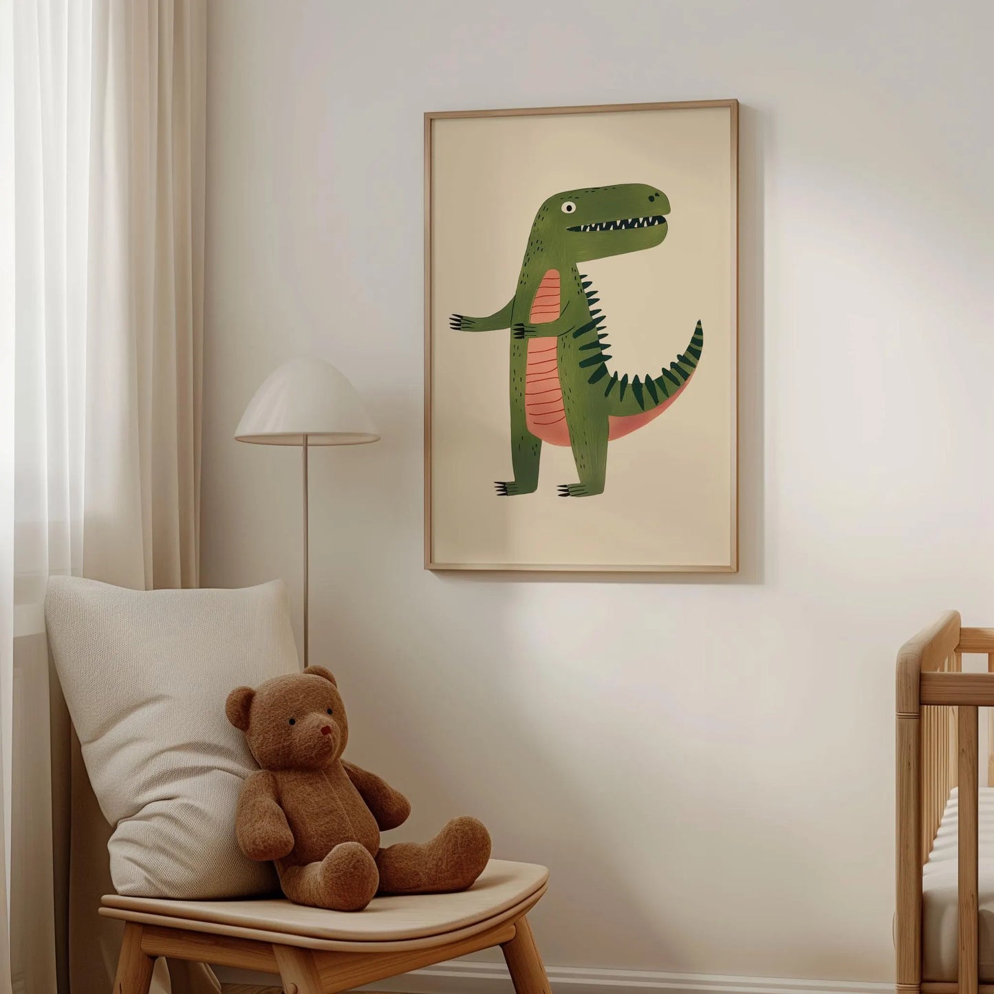 Dinosaur Nursery Wall Art Print | Nursery & Playroom Decor | Printable T-Rex Poster | Digital Download