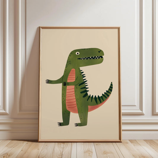Dinosaur Nursery Wall Art Print | Nursery & Playroom Decor | Printable T-Rex Poster | Digital Download