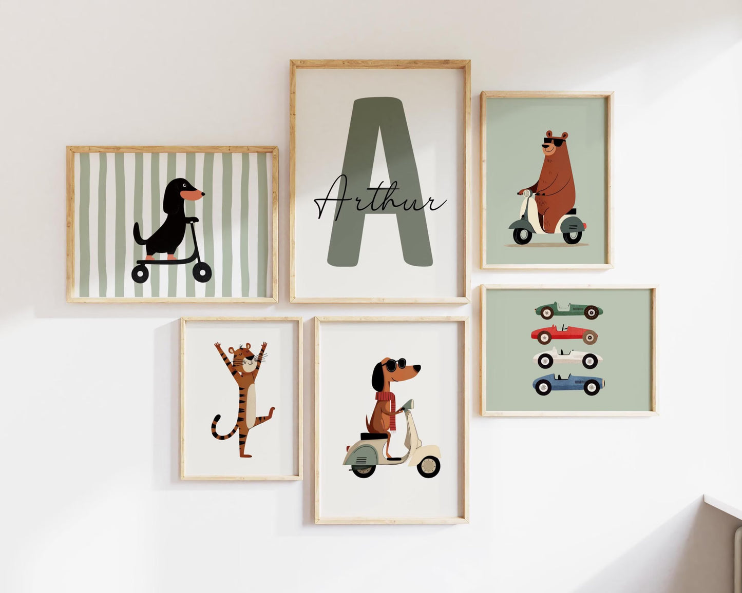 200 Boys Room Prints + Custom Name Sign Print | Nursery & Playroom Wall Art | Digital Download