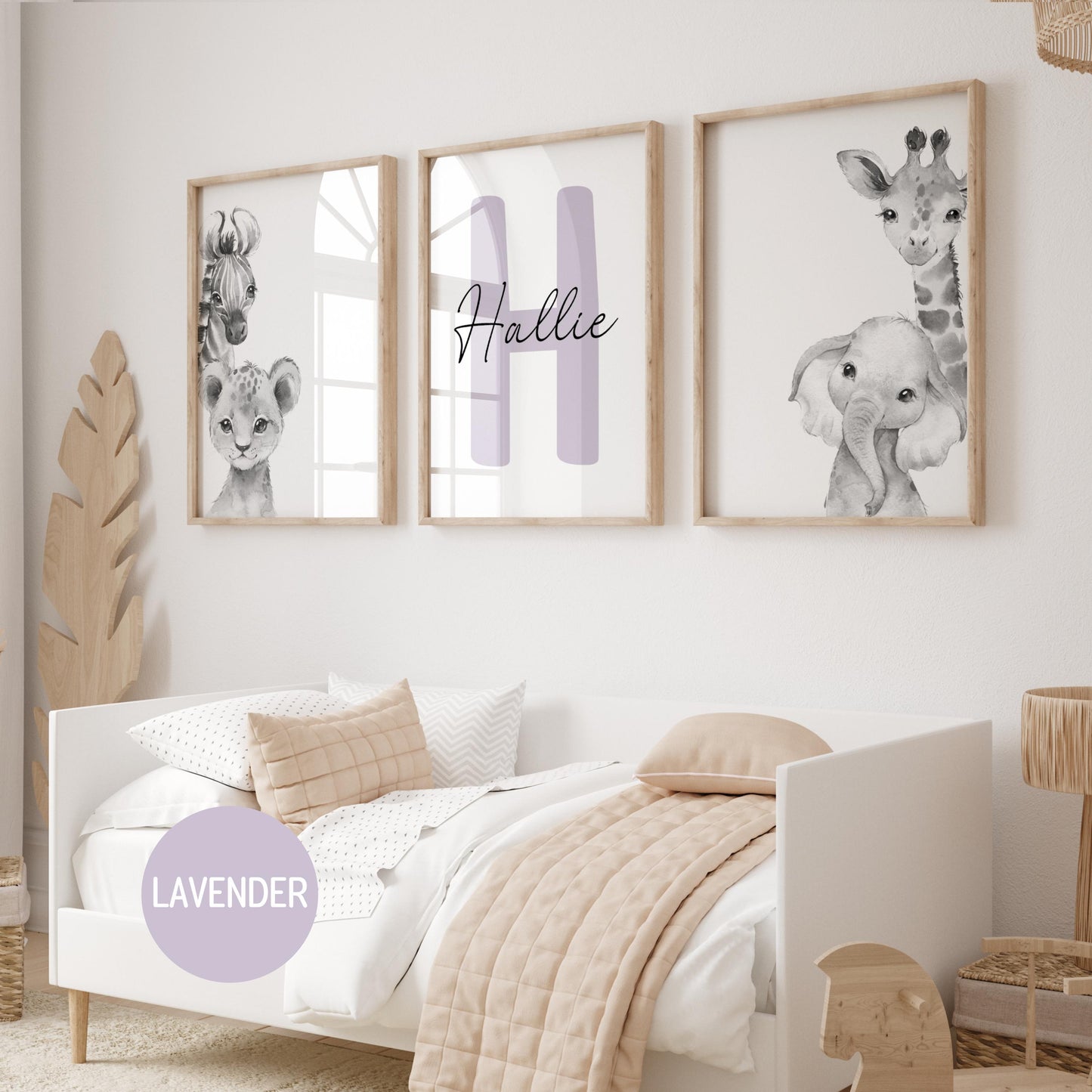Safari Nursery Wall Art Prints | Custom Name Sign, Safari nursery Decor (Digital Download) Suartprintstudio