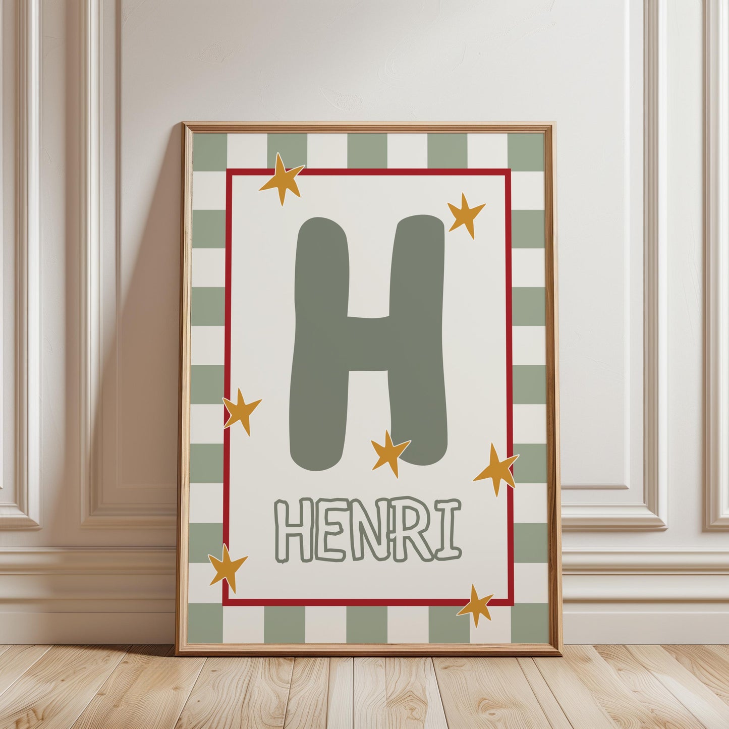 Personalized Kids Name Print – Custom Nursery Name Sign & Initial Poster for Baby Room Decor (Digital Download)