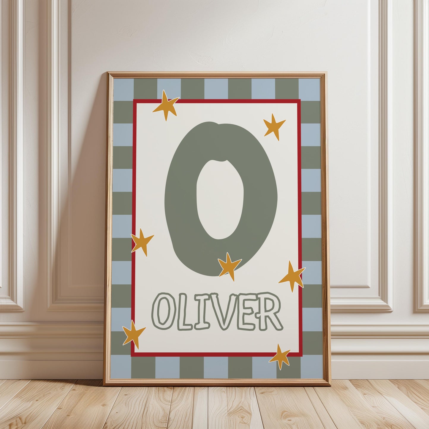 Personalized Kids Name Print – Custom Nursery Name Sign & Initial Poster for Baby Room Decor (Digital Download)