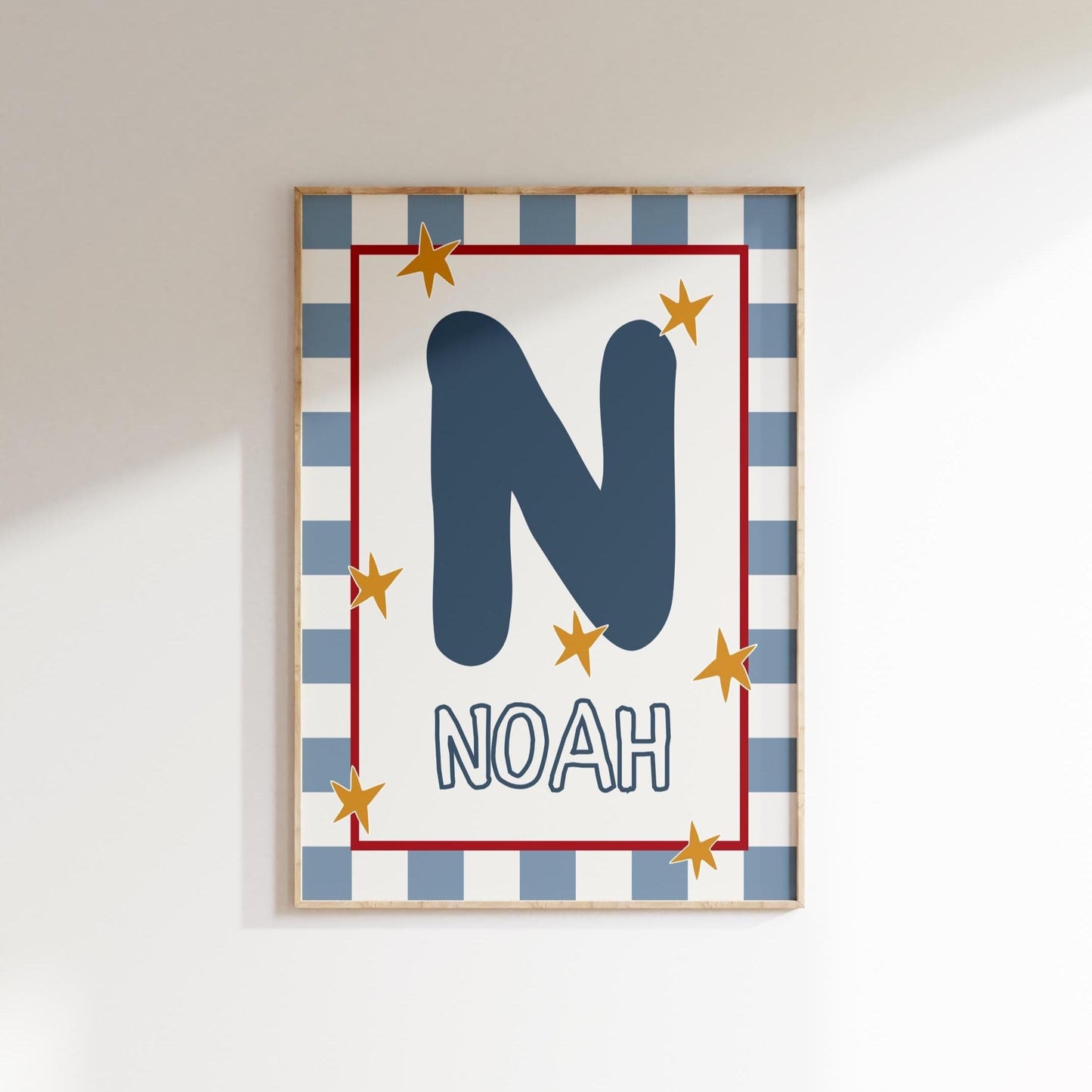 Personalized Kids Name Print – Custom Nursery Name Sign & Initial Poster for Baby Room Decor (Digital Download)