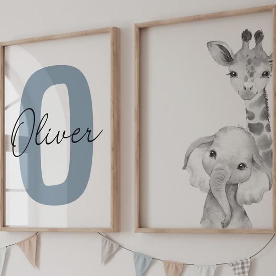 Safari Nursery Wall Art Prints | Custom Name Sign, Safari nursery Decor (Digital Download) Suartprintstudio